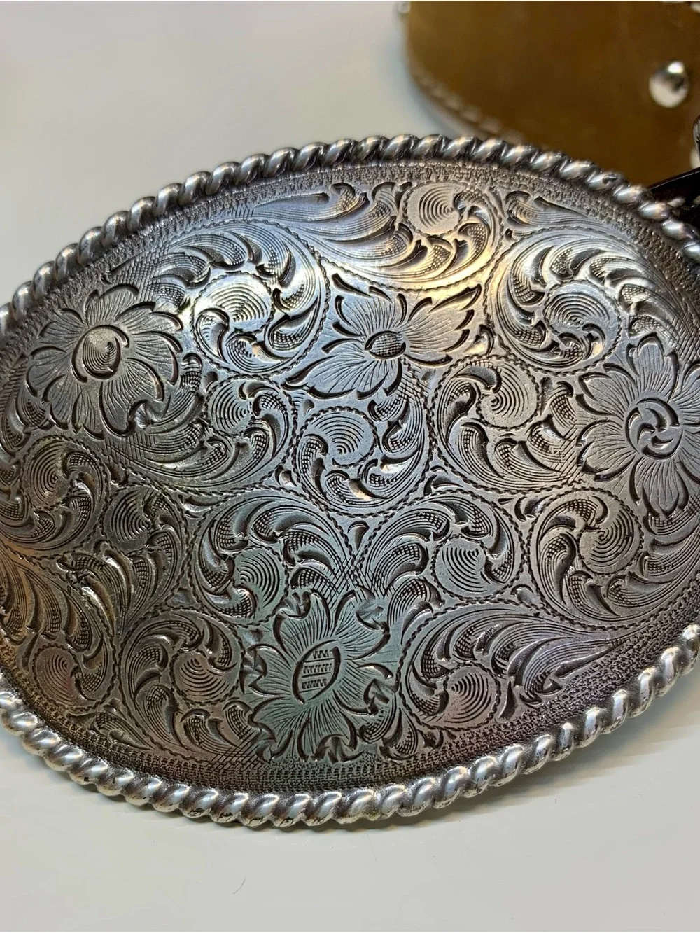 Ranger Belt Co. Men's Leather Western Belt Size 42 w/ Nocona Buckle